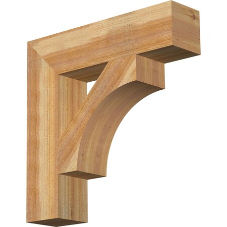 Ekena Millwork Westlake Block Rough Sawn Bracket, Western Red Cedar, 6"W x 26"D x 26"H BKT06X26X26WTL05RWR